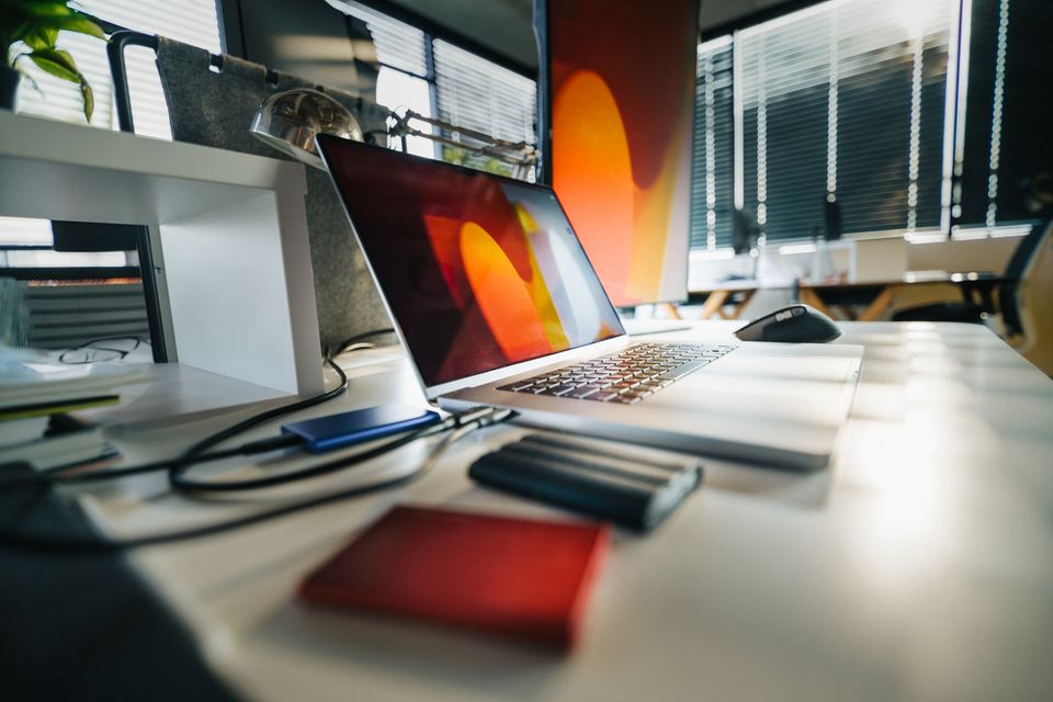 Laptop and external backup drives